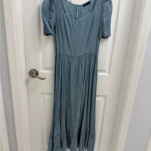 SHEIN Elegant Blue Maxi Dress